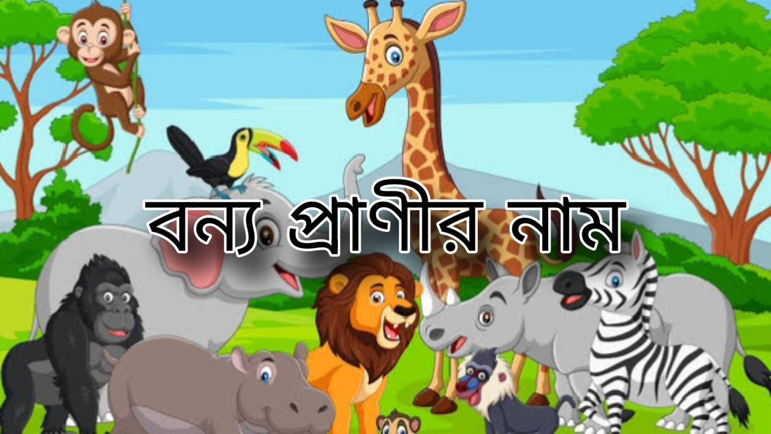 20 টি বন্য প্রাণীর নাম | বিভিন্ন বন্য পশুর নাম